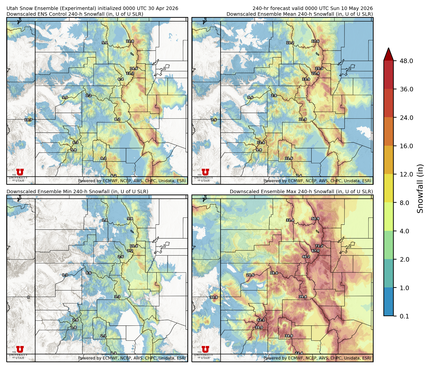 Click to enlarge the NAEFS precipitation Latest NAEFS total precipitation forecast
