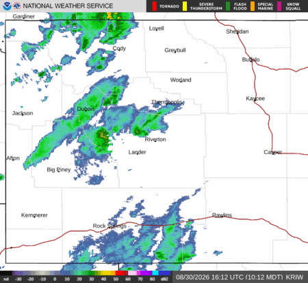 latest image of Riverton,WY. radar