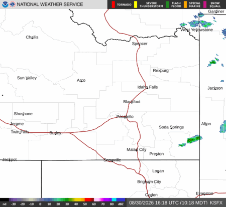 latest image of Pocatello,ID. radar