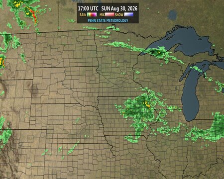 latest image of Northcentral radar