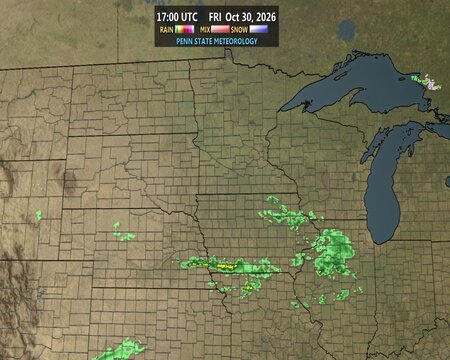 latest image of Northcentral radar