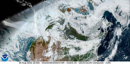 latest image of Canada geocolor