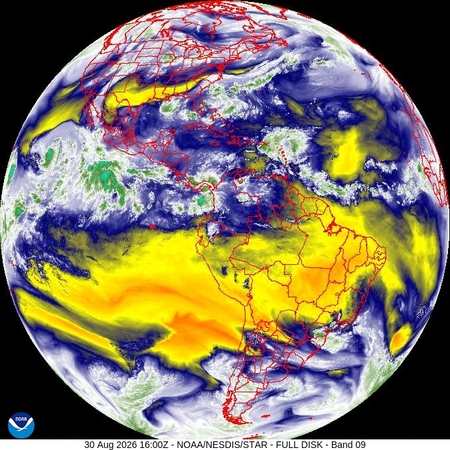 latest image of Eastern N. America water vapor