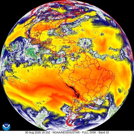 latest image of Eastern N. America water vapor