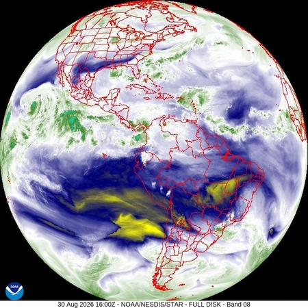 latest image of Eastern N. America water vapor