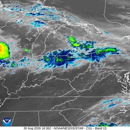 latest image of Central Great Lakes IR