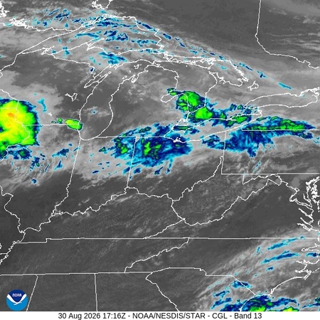 latest image of Central Great Lakes IR