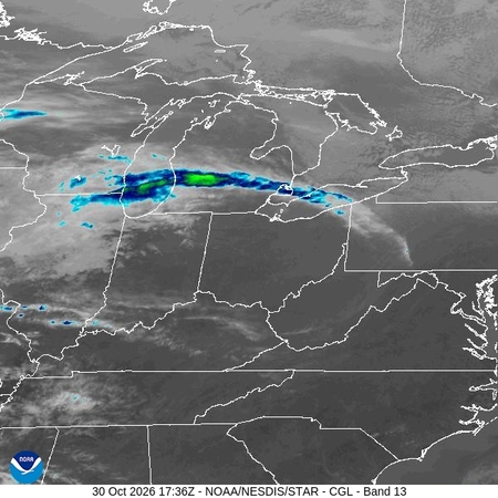 latest image of Central Great Lakes IR