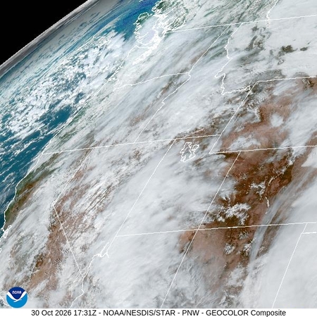 latest image of Pacific Northeast geocolor