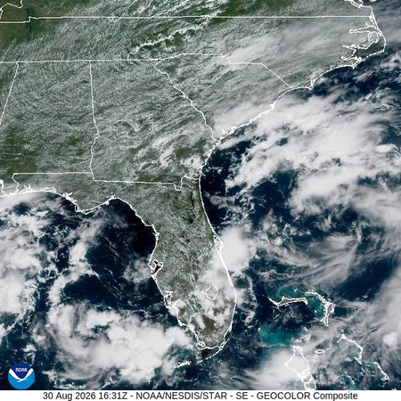latest image of Southeast geocolor