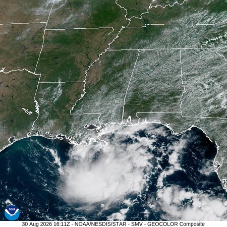 latest image of Lower Miss. Valley geocolor