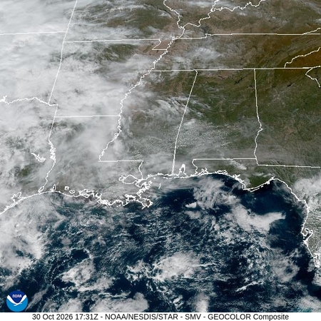 latest image of Lower Miss. Valley geocolor