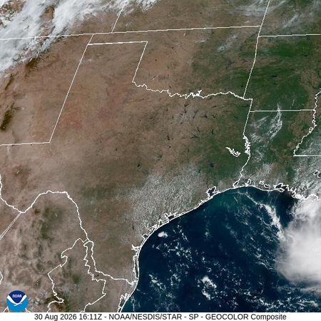 latest image of Southern Plains geocolor