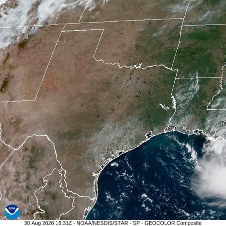 latest image of Southern Plains geocolor