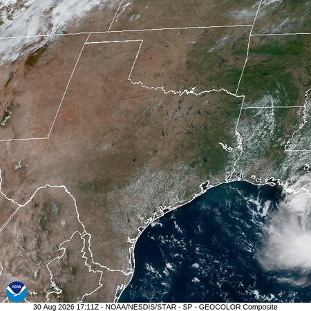 latest image of Southern Plains geocolor