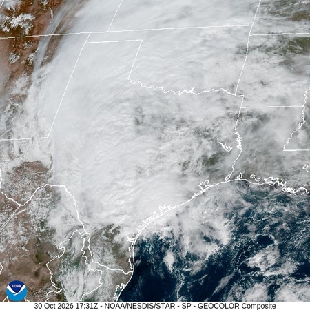 latest image of Southern Plains geocolor
