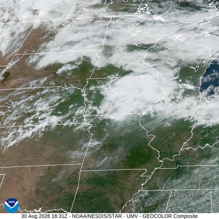 latest image of Upper Miss. Valley geocolor