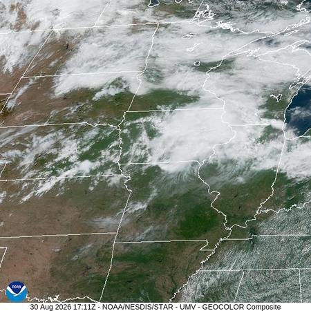 latest image of Upper Miss. Valley geocolor