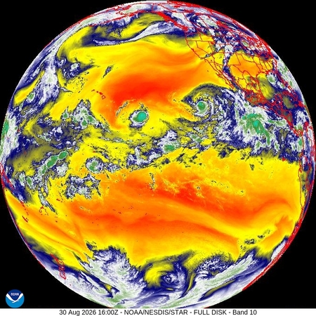 latest image of Western N. America water vapor