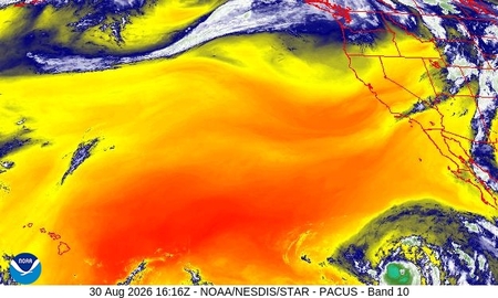latest image of Western US water vapor