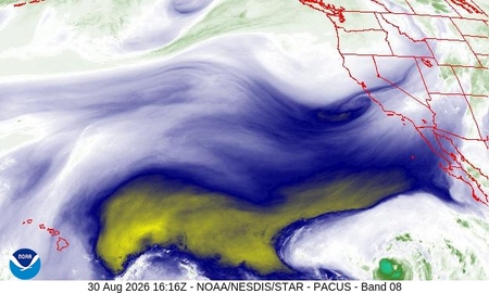 latest image of Western US water vapor