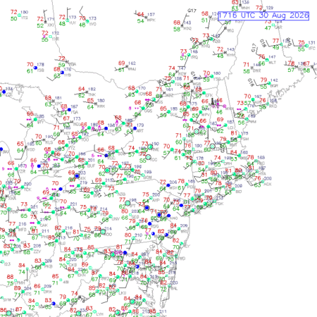latest image of Albany,NY. obs